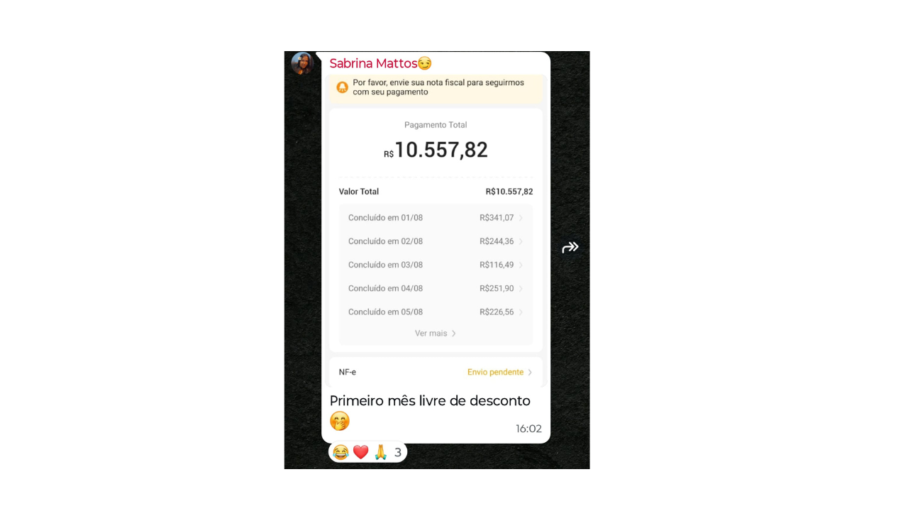 Resultado mensal 2